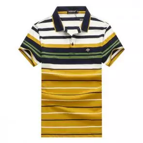 shark hommes t-shirt polo shirt summer lapel stripe honeybee embroidery yellow